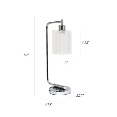 Simple Designs Bronson LED Desk Lamp, 18.8", Chrome, 4/Pack (LD1036-CHR-4PK)