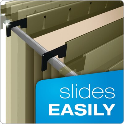 Pendaflex SureHook Premium Reinforced Hanging File Folder, 5-Tab, Letter, Green, 4/Pack (09217)