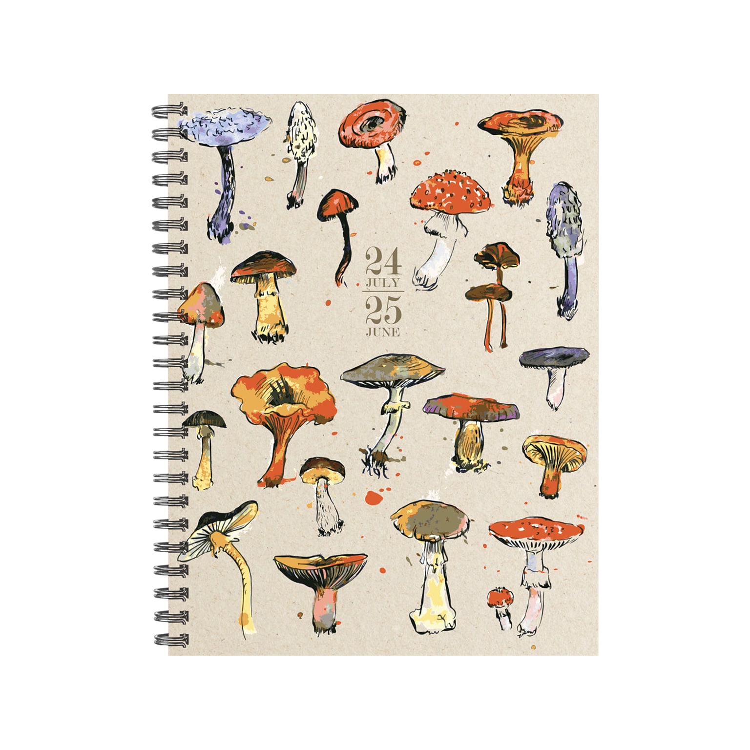 2024-2025 Willow Creek Mushrooms 6.5 x 8.5 Academic Weekly & Monthly Planner, Paper Cover, Multicolor (47453)