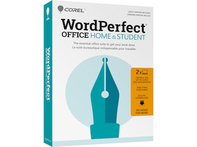 Corel WordPerfect Office Home & Student for 2 Users, Windows, Download (WPAGHSEFMBAMC)