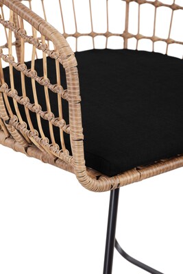 Tommy Hilfiger Graham Rattan Lounge Chair, Black (CHR10089A)