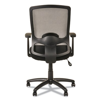 Alera® Etros Series Fixed Arm Fabric Swivel Computer and Desk Chair, Black (ALEET4117B)