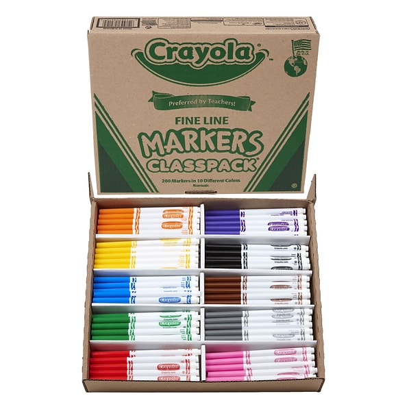 Crayola Take Note Colored No Bleed Permanent Markers 15 Total New