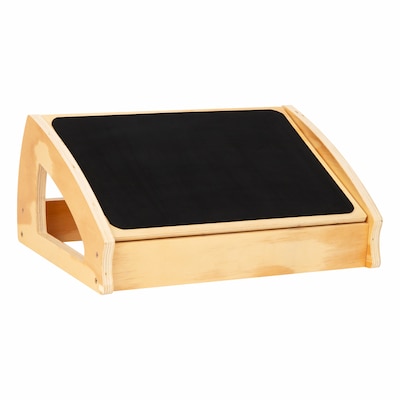 Mind Reader Adjustable Wooden Foot Rest with Anti-Slip Surface, 3 Height Levels, Brown (WOODREST-BRN)