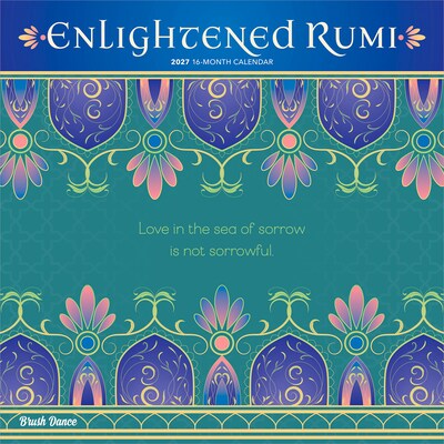 2027 BrownTrout Enlightened Rumi 12 x 12 Monthly Wall Calendar (9798330713967)