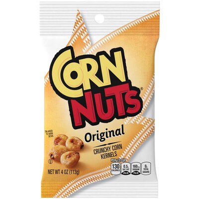 Corn Nuts Crunchy Corn Kernels Roasted Lightly Salted Original Corn Nuts, 4 oz., 12 Bags/Pack (209-00623)
