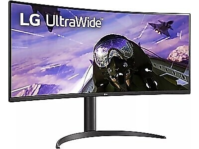 LG UltraWide 34" Curved WQHD 160Hz LED AMD FreeSync Gaming Monitor, HDR10, Black (34BP65C-B)