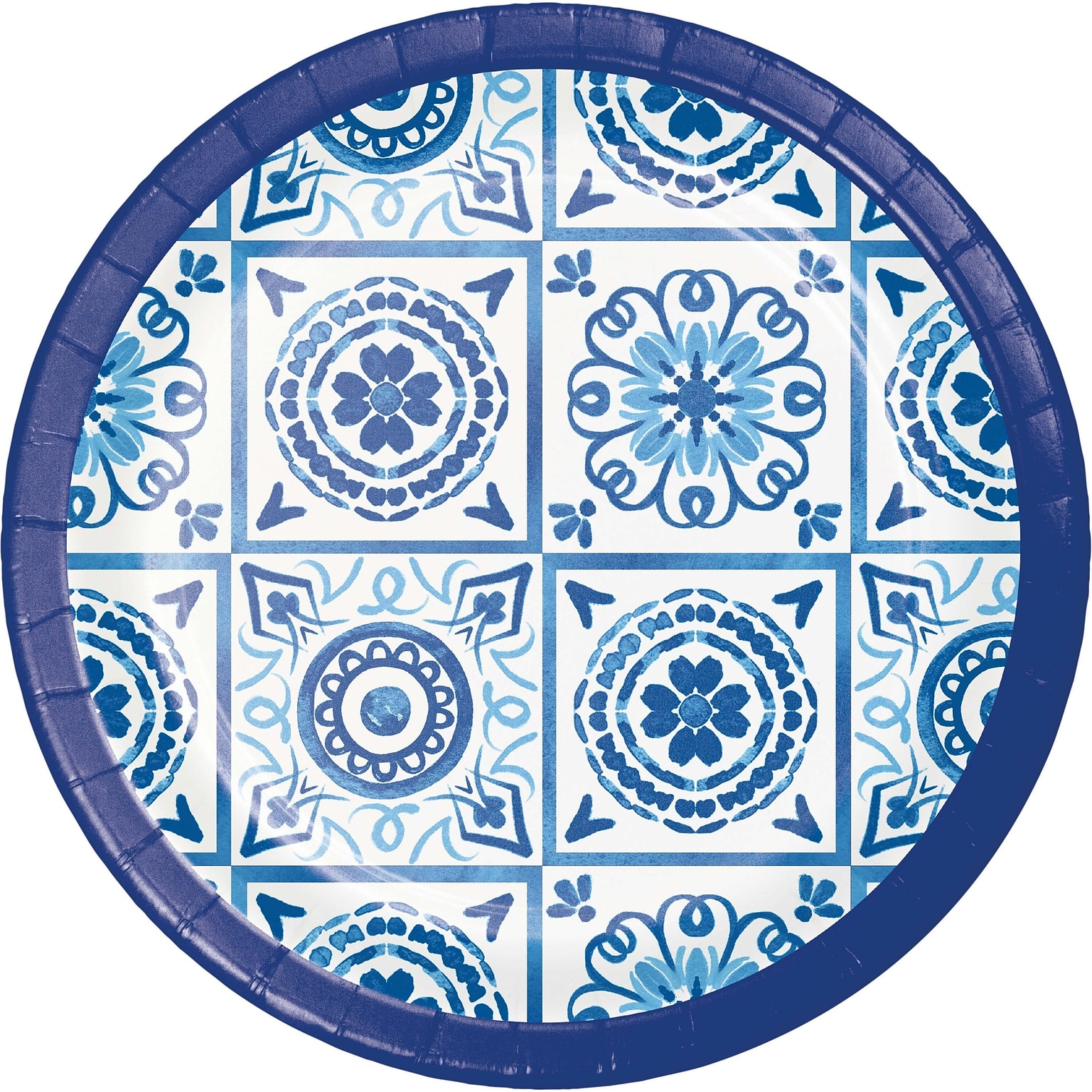 Creative Converting Blue Willow Paper Plates, Blue/White, 32/Pack (DTC365098BPLT)