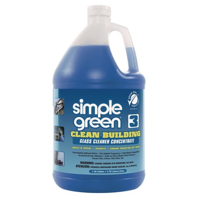 Simple Green Clean Building Glass Cleaner Concentrate, Unscented, 1 gal Bottle (SMP11301)