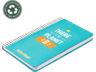 Pukka Pad There Is No Planet B Notebook, 5.28" x 8.46", Wide-Ruled, 96 Sheets, Blue (9703-SPP)