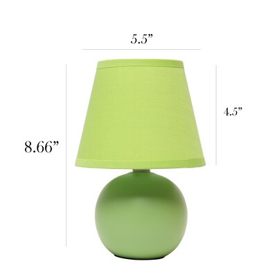 Simple Designs 8.66" LED Table Lamp, Green (LT2008-GRN-LB)