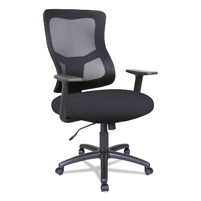 Alera® Elusion® II Series Fixed Arm Ergonomic Fabric Swivel Computer and Desk Chair, Black (ALEELT42