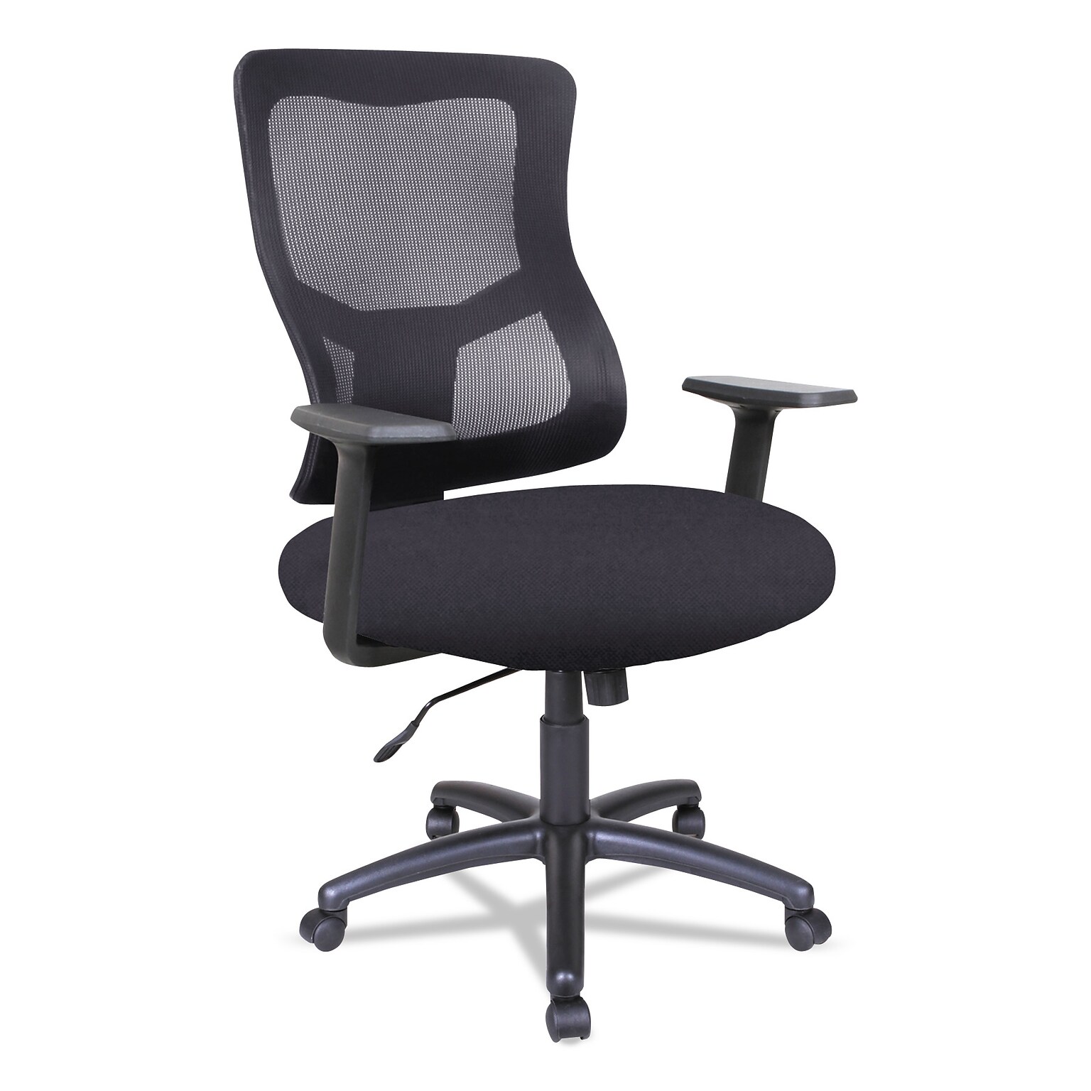 Alera® Elusion® II Series Fixed Arm Ergonomic Fabric Swivel Computer and Desk Chair, Black (ALEELT4214B)