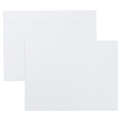 JAM Paper Open End Booklet Envelopes, Peel & Press, 9" x 12", Bright White, 250/Pack (12310-250)