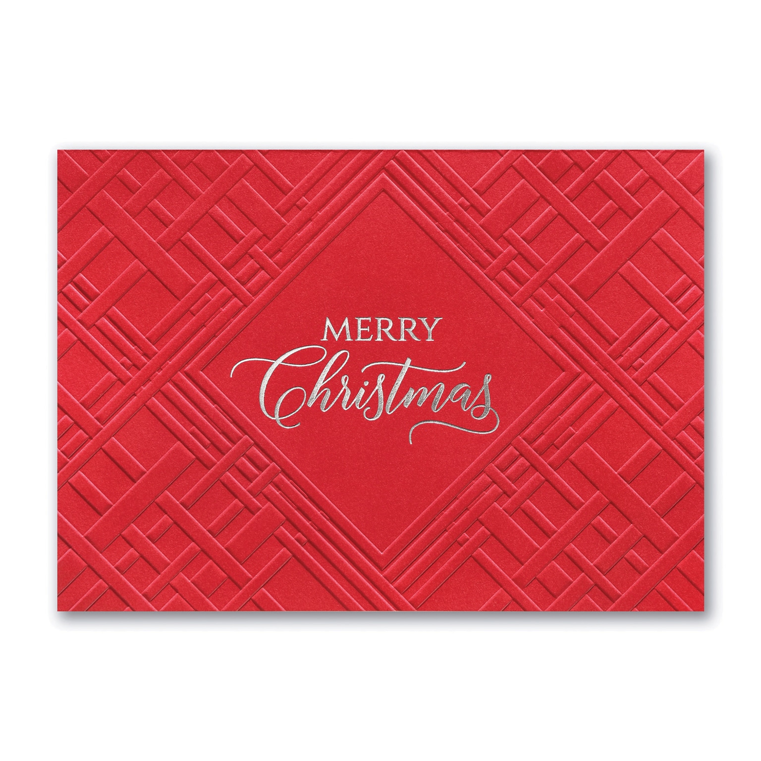Custom Scarlet Christmas Cards, with Envelopes, 7 7/8 x 5 5/8  Holiday Card, 25 Cards per Set