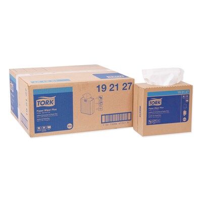 Tork Paper Cleaning Wipers, 16.25 x 9.25, White, 100 Wipers/Box, 8 Boxes/Carton (192127)