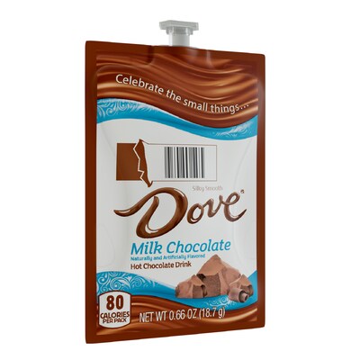 Dove Silky Smooth Milk Chocolate Hot Cocoa, Flavia Freshpacks, 72/Carton (MDRA117)