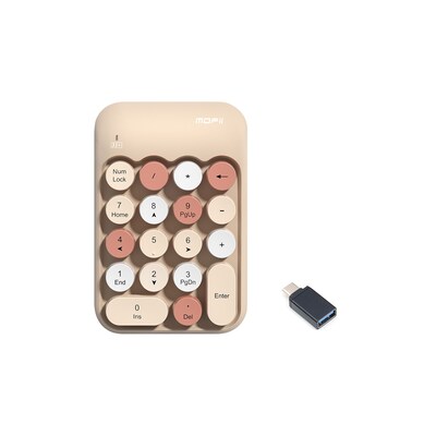 SaharaCase Retro Wireless Numeric Keypad, Sand Beige (KB44)