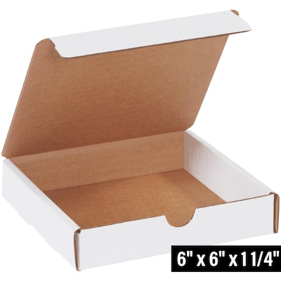 Partners Brand Literature Mailers, 6 x 6 x 1 1/4, White, 50/Bundle (ML661)