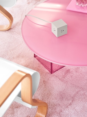 AVOLT Square 1 5.9' 3-Outlet Power Extender with USB-C, Gotland Gray (SQ1-NABC30-18GG)