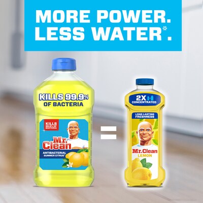 Mr. Clean Antibacterial Multi-Surface Cleaner, Lemon Scent, 23 Fl. Oz., 6/Carton (11292CT)