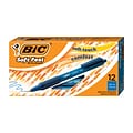 BIC Soft Feel Retractable Ballpoint Pens, Medium Point, Blue Ink, Dozen (SCSM11BLU)