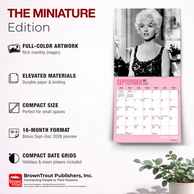 2027 BrownTrout Marilyn Monroe 7" x 7" Monthly Wall Calendar (9798330714834)