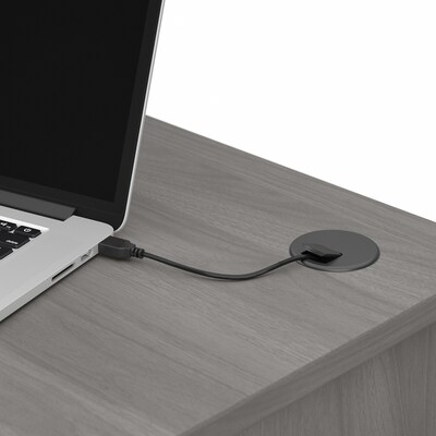 Bush Furniture Cabot 60" Corner Desk, Modern Gray (WC31315-03K)