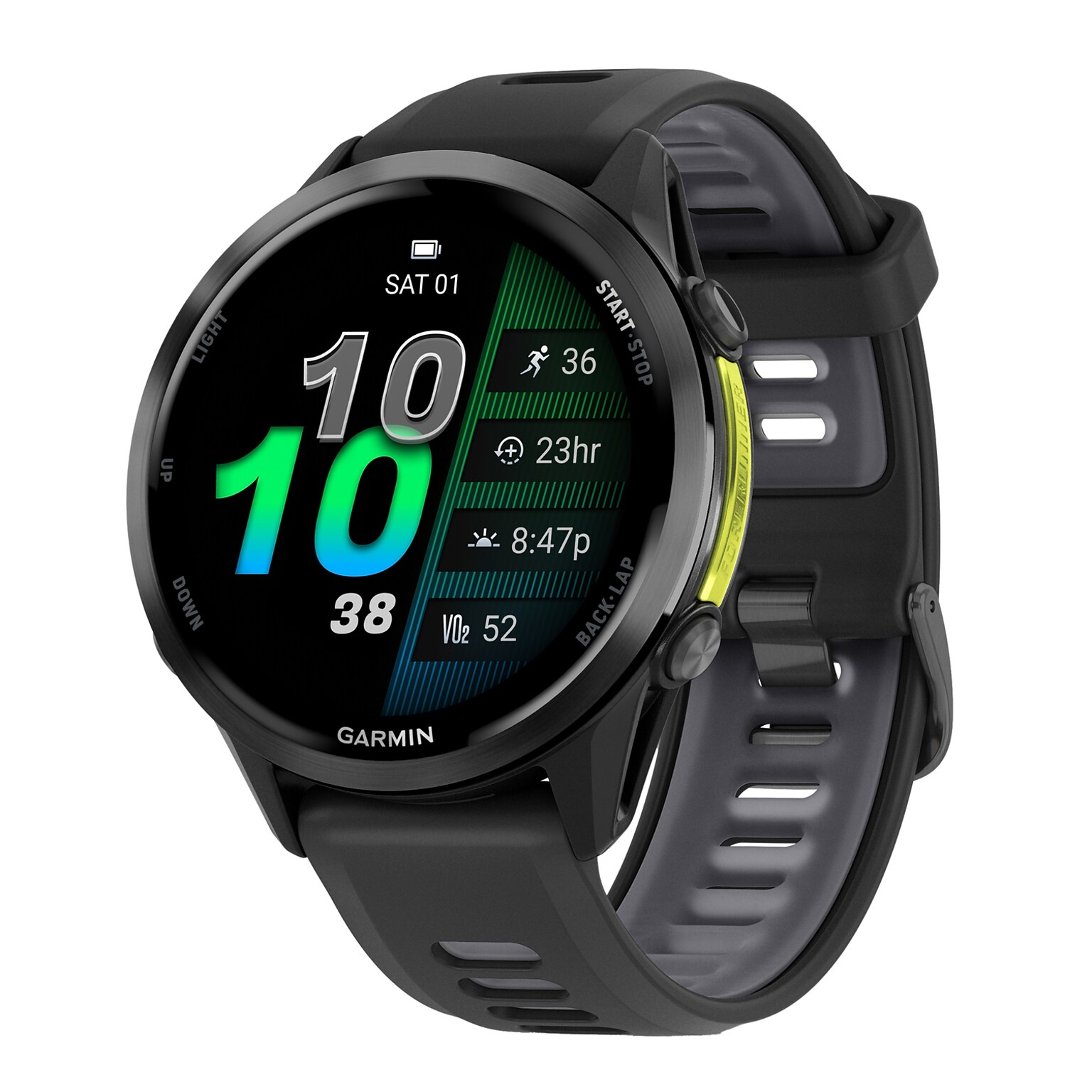 Garmin Forerunner 970 Smartwatch, GPS, 47mm, Carbon Gray & Black Silicone Band (010-02969-00)