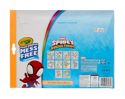 Crayola Color Wonder Mess Free Spidey Amazing Friends Coloring Book, 10-Pages (75-7187)