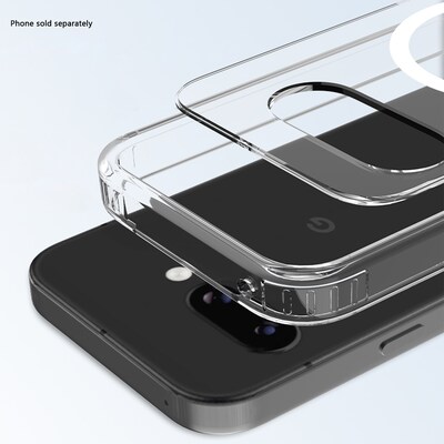 SaharaCase Venture Series MagSafe Wallet Case for Google Pixel 9a, Shock Absorbing, Clear/Scorpion Black (CP00795)