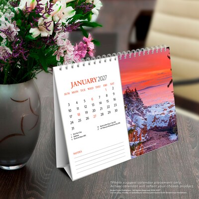 2027 BrownTrout National Parks 7.5" x 6" Monthly Wall Calendar, Assorted Colors (9798330716401)