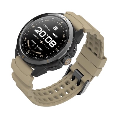 Cubitt Terra Smart Watch, Dual-Band GPS, 37.59mm, Desert Sand, Silicone Band (CT-TERRA9)