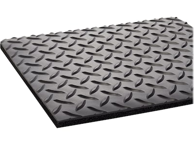 Crown Mats Industrial Deck Plate Anti-Fatigue Mat, 36 x 144, Black (CD 0312DB)
