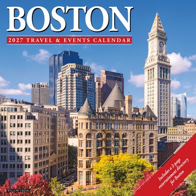 2027 Willow Creek Boston 12 x 12 Monthly Wall Calendar, Assorted Colors (59296)