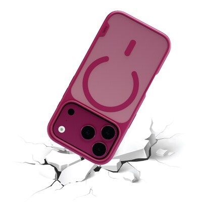 TUFF8 GlideGuard MagSafe Phone Case for iPhone 18 Pro, Shock Absorbing, Dark Cherry (T8GG-IP1803DC)