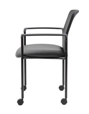 Boss Mesh Guest Chair with Casters, Black (B6909R-CS)