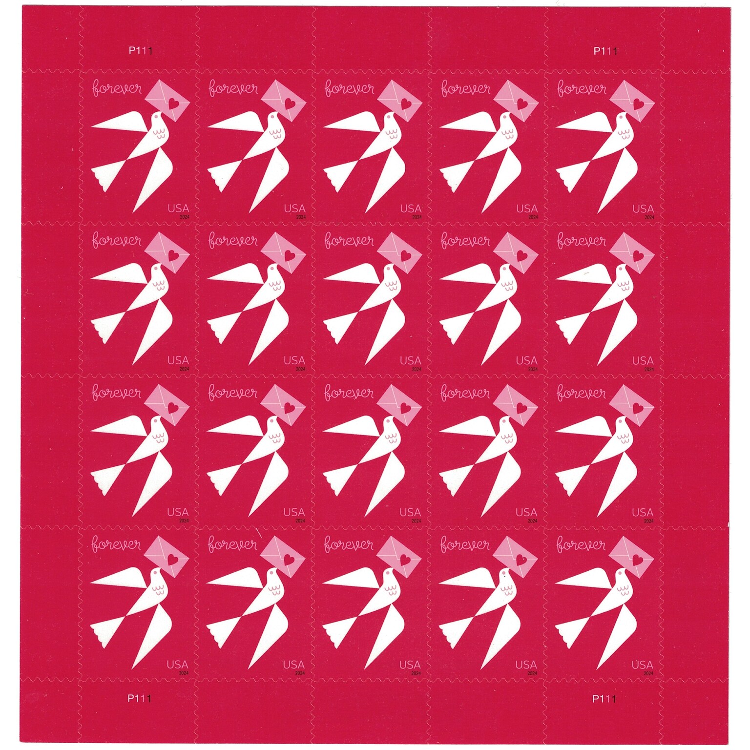 USPS Love 2024 Forever 20 Postage Stamps (FOR-LOVE24-20)