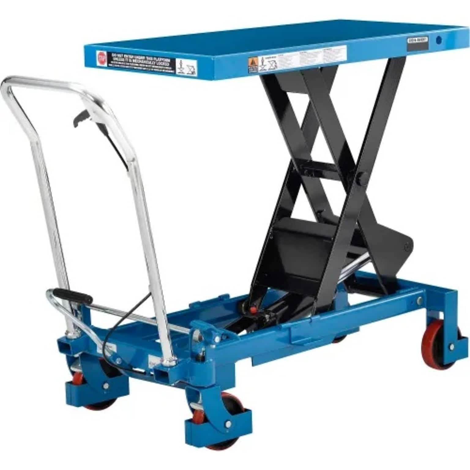 Global Industrial Mobile Heavy Duty Scissor Lift Table, 40 x 20 Platform, 2200 Lb. Capacity (988933)