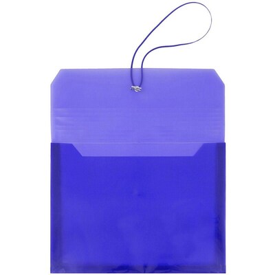 JAM Paper Premium Plastic Document File, Letter, Blue, 3/Pack (218E25BUBX3)