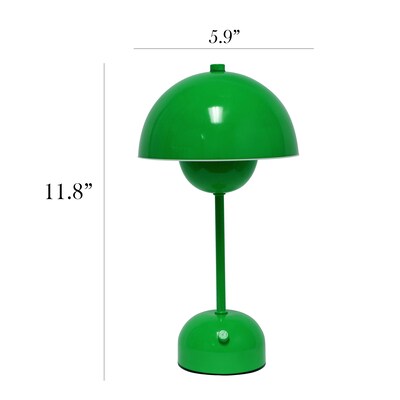 Simple Designs Mushroom Magic LED Table Lamp, Green (LD1069-GRN)