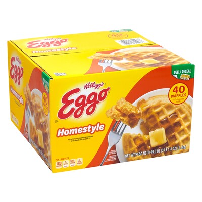 Eggo Homestyle Waffles, 49.3 oz., 40/Pack (220-02471)