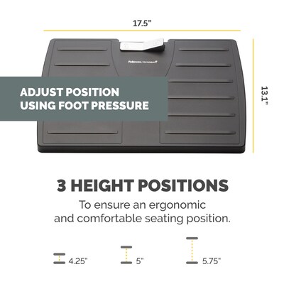 Fellowes Office Suites Microban Footrests, Black (J94251)