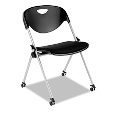 Alera® SL Series Fabric Office Nesting Chair, Black, 2/Carton (ALESL651)