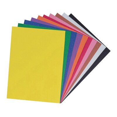 Prang 9" x 12" Construction Paper, Assorted Colors, 500 Sheets/Pack (PCON01500)