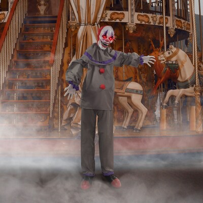 Haunted Hill Farm Life-Size Animatronic Clown (HHCLOWN-23FLSA)