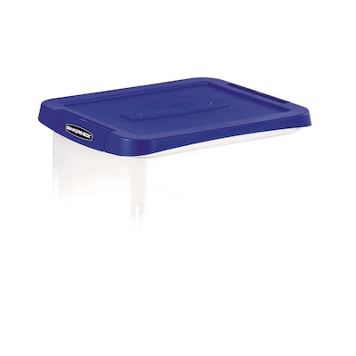 Bankers Box Heavy Duty Locking File Totes, Letter/Legal Size, Blue/Clear (0086201)