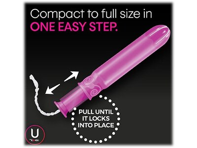 U by Kotex Click Super Compact Tampon, Unscented, 32/Pack (51584)