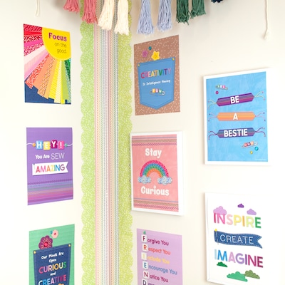 Carson Dellosa Crafty and Cool 8.5" x 11" Motivational Mini Posters, 12/Pack (106081)