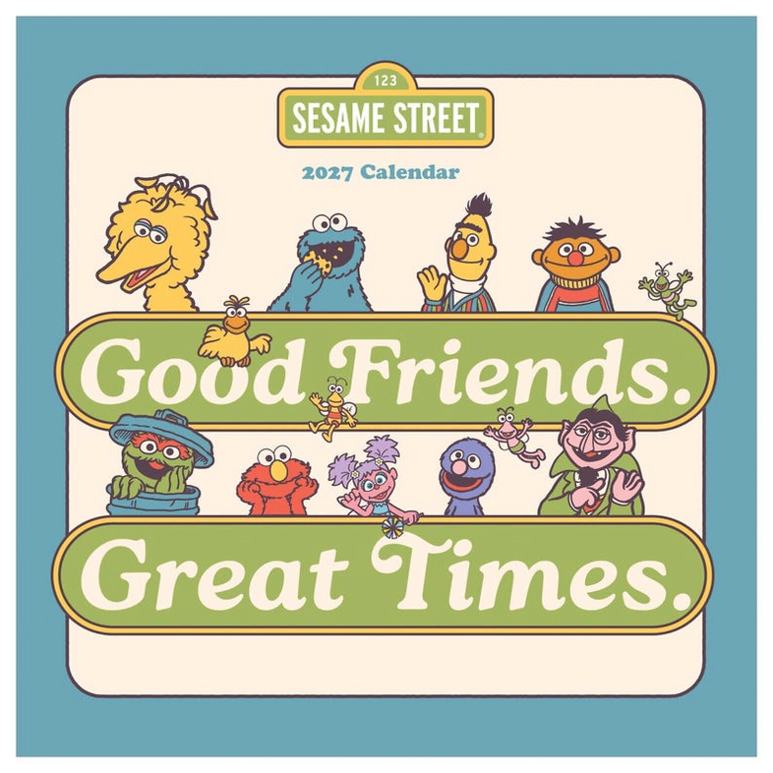 2027 TF Publishing Sesame Street 12 x 12 Monthly Wall Calendar, Multicolored (27-1124)